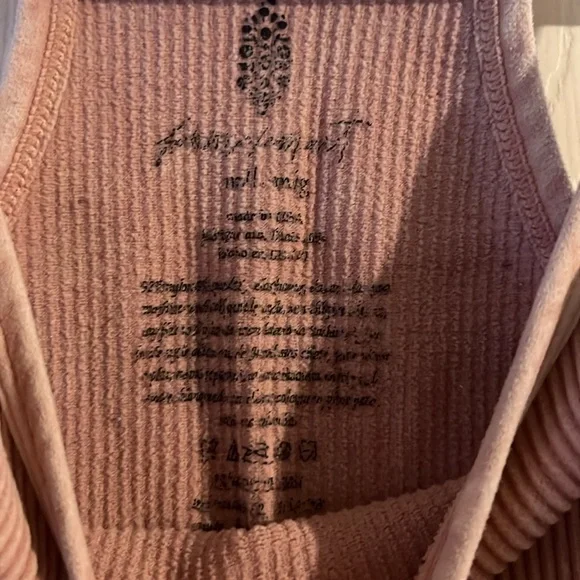 Free People Happiness Runs Crop Tank Soft Pink M/L - Picture 2 of 4